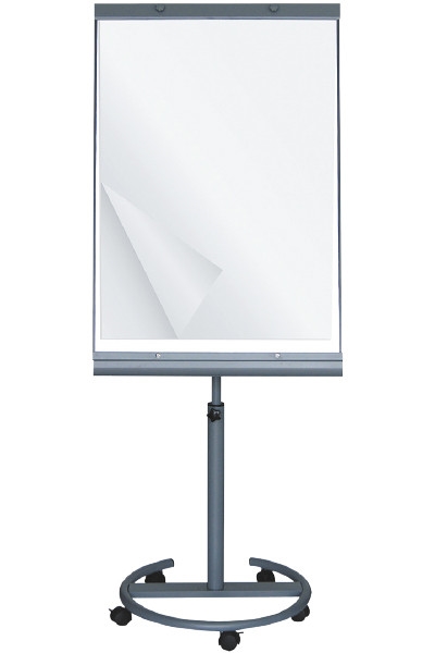 Whiteboard / Blädderblock - Rund fot m/hjul 65x100 cm