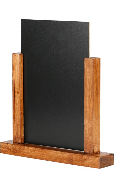 Menyhållare öppen träram A5 - dubbelsidig m / svart tavla mörklackad